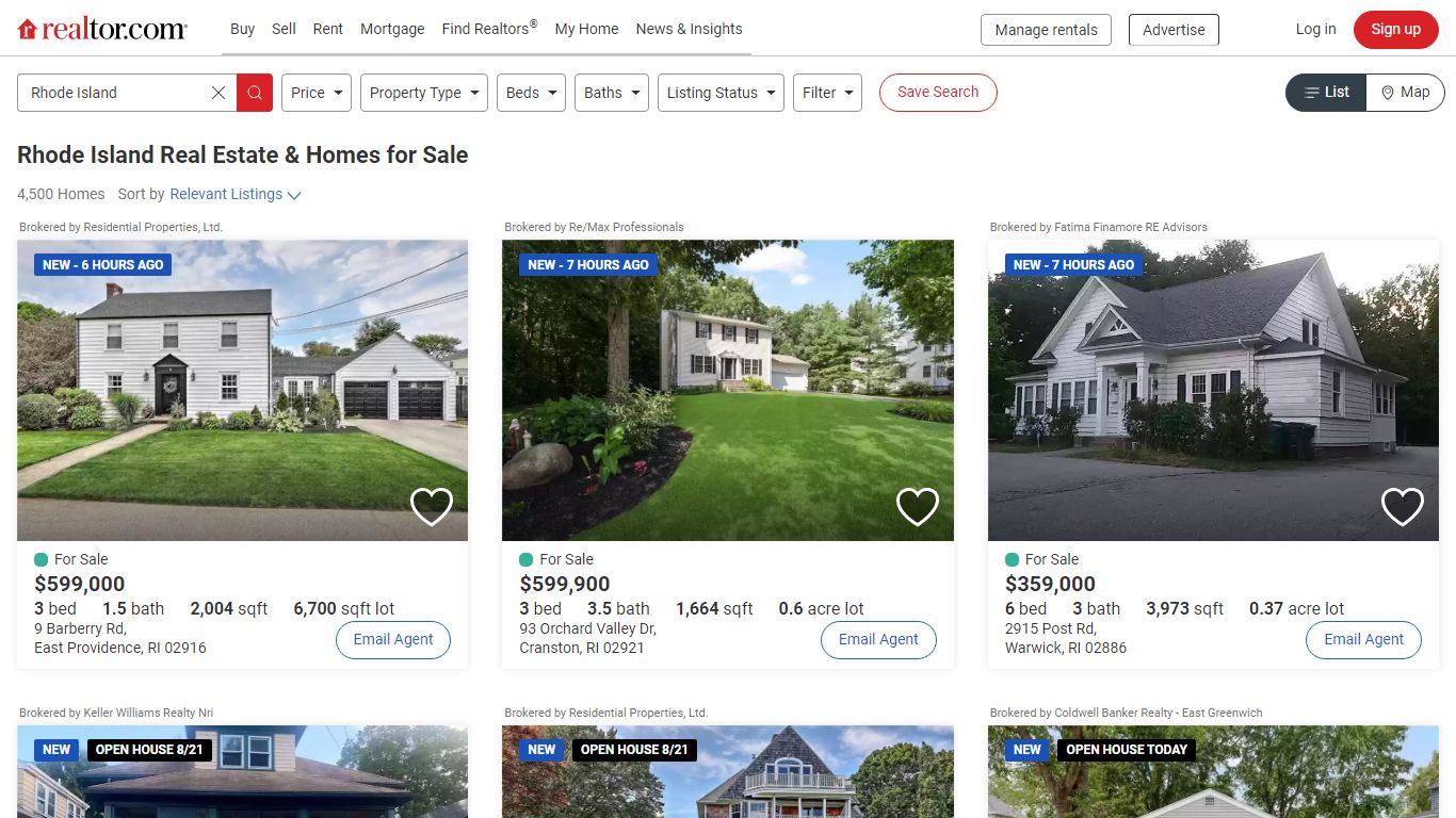 Rhode Island Real Estate & RI Homes for Sale | realtor.com®